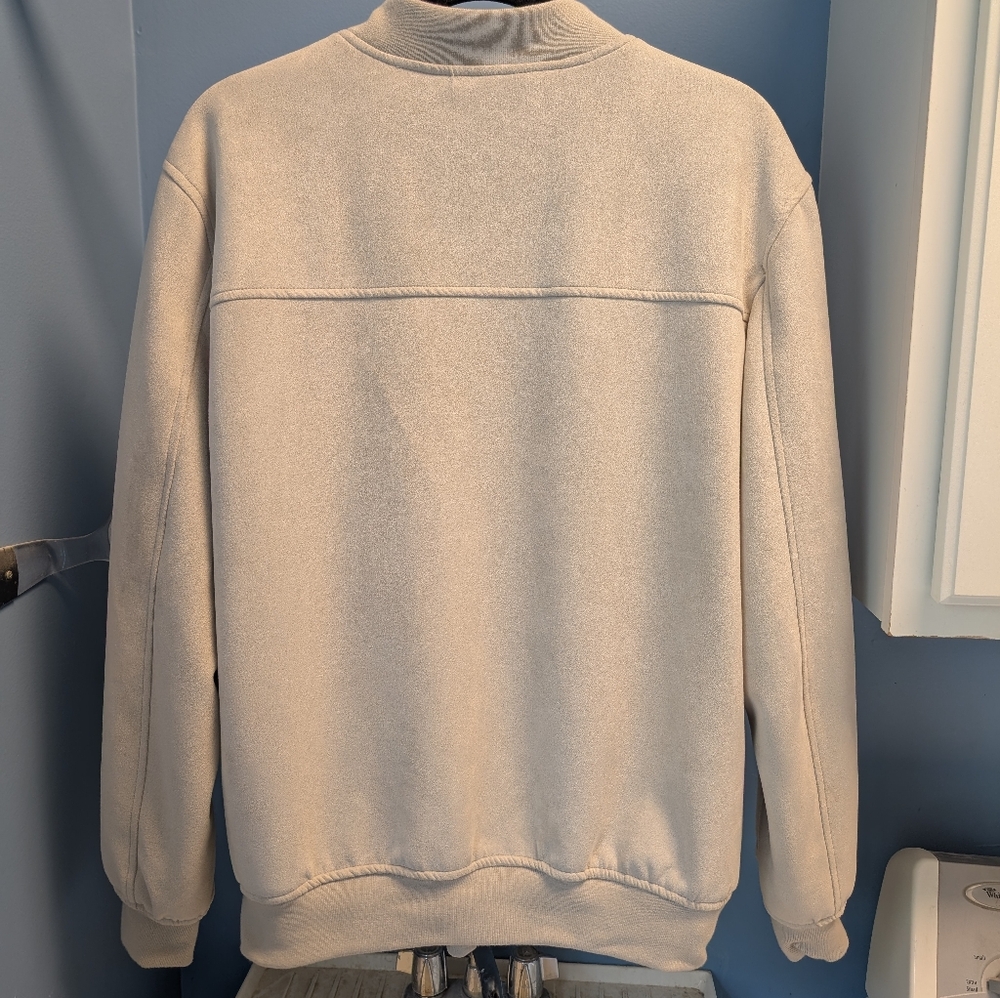 Porter & Ash Men's Cream Bomber Jacket - Picture 2 of 12
